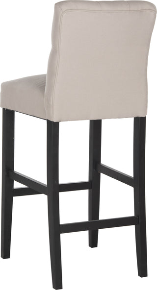 Safavieh Tiffany Tufted Bar Stool Taupe and Grey Black Furniture 