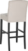 Safavieh Maisie Tufted Bar Stool Taupe and Black Furniture 