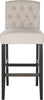 Safavieh Maisie Tufted Bar Stool Taupe and Black Furniture main image