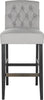 Safavieh Maisie Tufted Bar Stool Grey and Black Furniture main image
