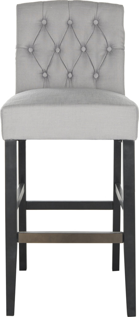 Safavieh Maisie Tufted Bar Stool Grey and Black Furniture main image