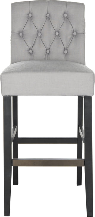 Safavieh Maisie Tufted Bar Stool Grey and Black Furniture main image