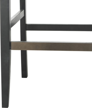 Safavieh Maisie Tufted Bar Stool Grey and Black Furniture 