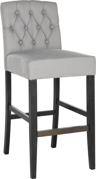 Safavieh Maisie Tufted Bar Stool Grey and Black Furniture 