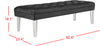 Safavieh Abrosia Tufted Bench Black Furniture 