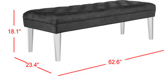 Safavieh Abrosia Tufted Bench Black Furniture 