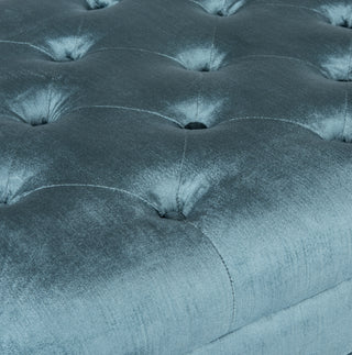 Safavieh Abrosia Tufted Bench Cyan Furniture 