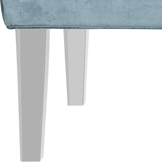 Safavieh Abrosia Tufted Bench Cyan Furniture 