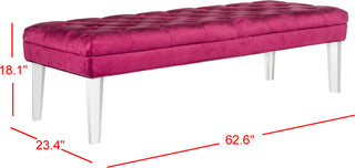 Safavieh Abrosia Tufted Bench Red Furniture 