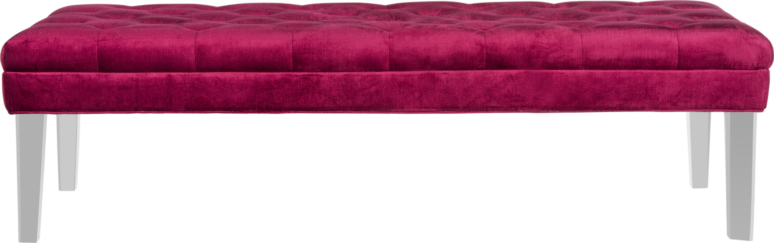 Safavieh Abrosia Tufted Bench Red Furniture main image