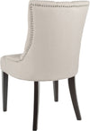 Safavieh Abby 19''H Tufted Side Chairs (SET Of 2)-Silver Nail Heads Taupe and Espresso Furniture 