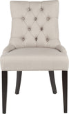 Safavieh Abby 19''H Tufted Side Chairs (SET Of 2)-Silver Nail Heads Taupe and Espresso Furniture main image