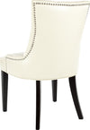 Safavieh Abby 19''H Tufted Side Chairs (SET Of 2)-Silver Nail Heads Flat Cream and Espresso Furniture 
