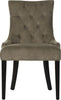 Safavieh Abby 19''H Tufted Side Chairs (SET Of 2)-Silver Nail Heads Mole Grey and Espresso Furniture main image