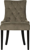 Safavieh Abby 19''H Tufted Side Chairs (SET Of 2)-Silver Nail Heads Mole Grey and Espresso Furniture main image
