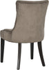 Safavieh Abby 19''H Tufted Side Chairs (SET Of 2) Mushroom Taupe and Espresso Furniture 