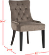 Safavieh Abby 19''H Tufted Side Chairs (SET Of 2) Mushroom Taupe and Espresso Furniture 