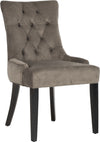 Safavieh Abby 19''H Tufted Side Chairs (SET Of 2) Mushroom Taupe and Espresso Furniture 