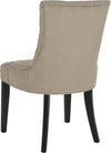 Safavieh Abby 19''H Tufted Side Chairs (SET Of 2) True Taupe and Espresso Furniture 