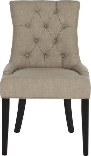 Safavieh Abby 19''H Tufted Side Chairs (SET Of 2) True Taupe and Espresso Furniture main image