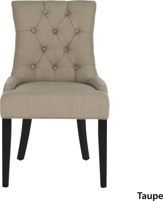 Safavieh Abby 19''H Tufted Side Chairs (SET Of 2) True Taupe and Espresso Furniture 