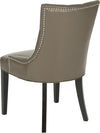 Safavieh Abby 19''H Tufted Side Chairs (SET Of 2)-Silver Nail Heads Clay and Espresso Furniture 