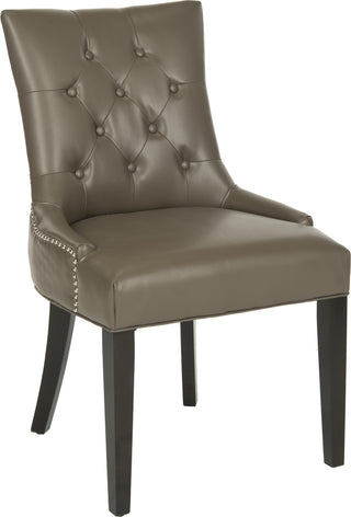 Safavieh Abby 19''H Tufted Side Chairs (SET Of 2)-Silver Nail Heads Clay and Espresso Furniture 