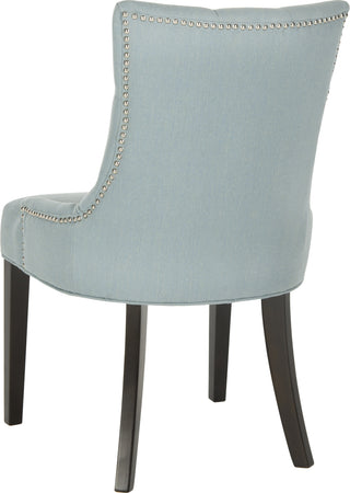 Safavieh Abby 19''H Side Chairs (SET Of 2)-Silver Nail Heads Sky Blue and Espresso Furniture 