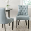 Safavieh Abby Side Chairs (SET Of 2)-Silver Nail Heads Sky Blue and Espresso  Feature