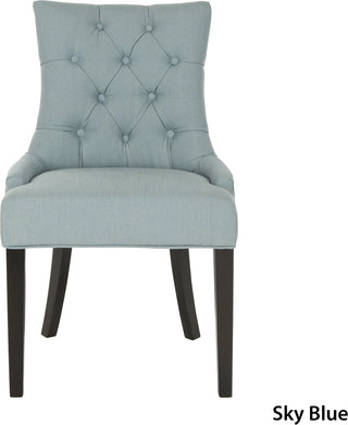 Safavieh Abby 19''H Side Chairs (SET Of 2)-Silver Nail Heads Sky Blue and Espresso Furniture 