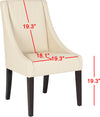 Safavieh Britannia 19''H Kd Side Chairs (SET Of 2) Cream and Espresso Furniture 