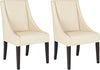 Safavieh Britannia 19''H Kd Side Chairs (SET Of 2) Cream and Espresso Furniture 
