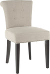 Safavieh Sinclaire 21''H Kd Side Chairs (SET Of 2)-Silver Nail Heads True Taupe and Espresso Furniture 