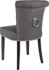 Safavieh Sinclair 21''H Ring Chair (SET Of 2)-Silver Nail Heads Charcoal and Espresso Furniture 