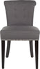 Safavieh Sinclair 21''H Ring Chair (SET Of 2)-Silver Nail Heads Charcoal and Espresso Furniture main image