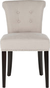 Safavieh Sinclair 21''H Ring Chair (SET Of 2)-Silver Nail Heads Light Taupe and Espresso Furniture main image