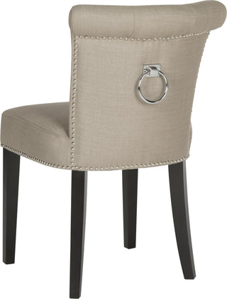 Safavieh Sinclair 21''H Ring Chair (SET Of 2)-Silver Nail Heads Oyster and Espresso Furniture 