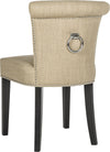 Safavieh Sinclair 21''H Ring Chair (SET Of 2)-Silver Nail Heads Taupe and Espresso Furniture 