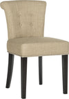 Safavieh Sinclair 21''H Ring Chair (SET Of 2)-Silver Nail Heads Taupe and Espresso Furniture 