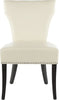 Safavieh Jappic 22''H Kd Side Chairs (SET Of 2)-Silver Nail Heads Flat Cream and Espresso Furniture main image