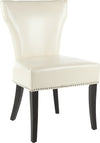 Safavieh Jappic 22''H Kd Side Chairs (SET Of 2)-Silver Nail Heads Flat Cream and Espresso Furniture 