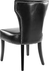 Safavieh Jappic 22''H Kd Side Chairs (SET Of 2)-Silver Nail Heads Black and Espresso Furniture 