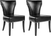 Safavieh Jappic 22''H Kd Side Chairs (SET Of 2)-Silver Nail Heads Black and Espresso Furniture 