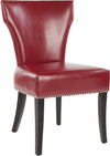 Safavieh Jappic 22''H Kd Side Chairs (SET Of 2)-Silver Nail Heads Red and Espress0 Furniture 