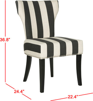 Safavieh Jappic 22''H Kd Side Chairs (SET Of 2) Black and White Espresso Furniture 