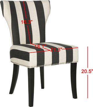 Safavieh Jappic 22''H Kd Side Chairs (SET Of 2) Black and White Espresso Furniture 