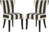 Safavieh Jappic 22''H Kd Side Chairs (SET Of 2) Black and White Espresso Furniture 