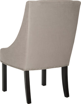 Safavieh Morris 20''H Sloping Arm Dining Chair (SET Of 2)-Silver Nail Heads Oyster and Espresso Furniture 