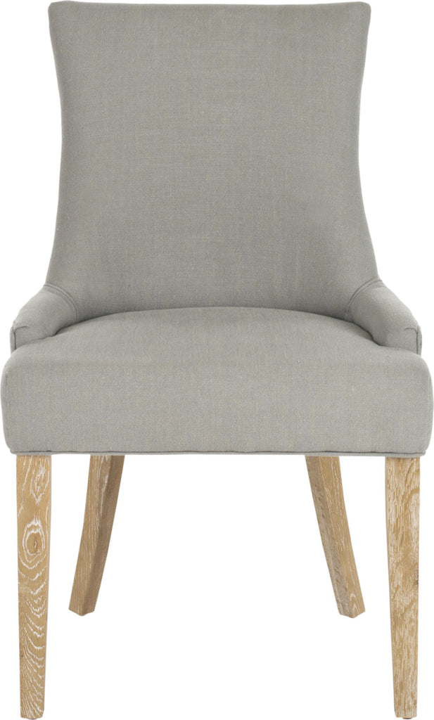 Safavieh Lester 19''H Chevron Dining Chair Granite and White Wash Furniture main image