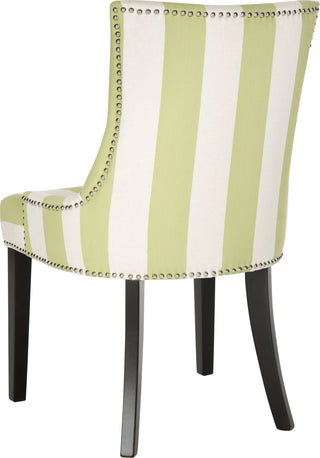 Safavieh Lester 19''H Awning Stripes Dining Chair-Silver Nail Heads Miulti Stripe and Espresso Furniture 